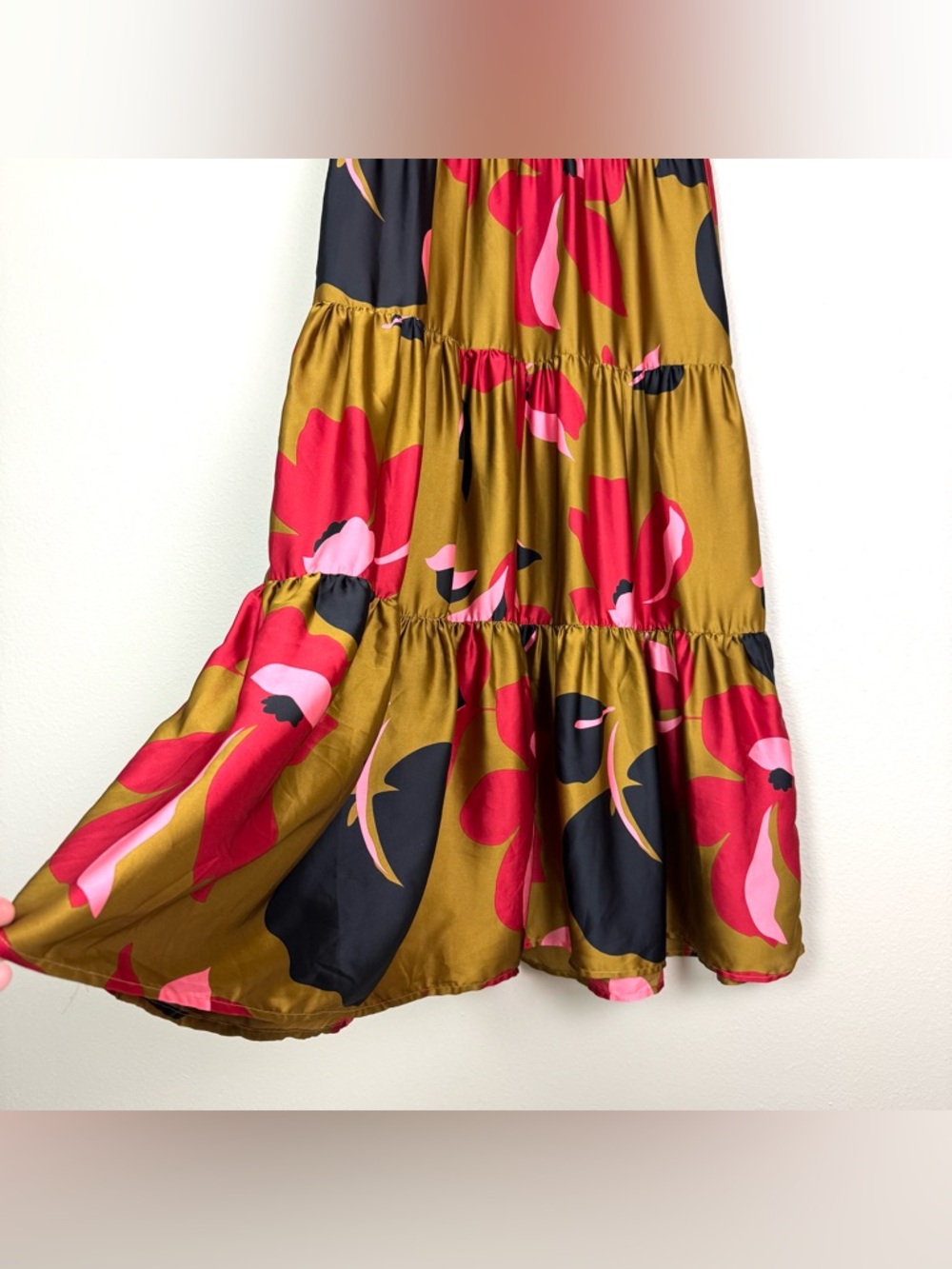 Anthropologie Corey Lynn Calter Gianna Tiered Floral Maxi Dress Small Petite - Picture 6 of 11